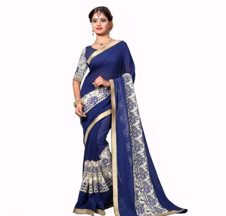 Embroidered Georgette Sarees with Floral Pattern uploaded by business on 10/26/2021
