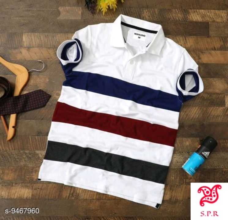 Trendy  COTTON  Solid Tshirts
Fabric:Cotton, patter: colour blocked ,GSM:220,Fabric Type: cotton piq uploaded by Shri ganesham on 10/26/2021