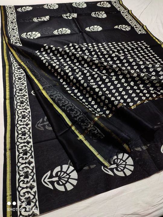Chanderi handloom parint saree uploaded by chanderi handloom saree on 10/26/2021