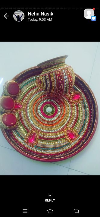 Decorative thali and kalash uploaded by business on 10/26/2021