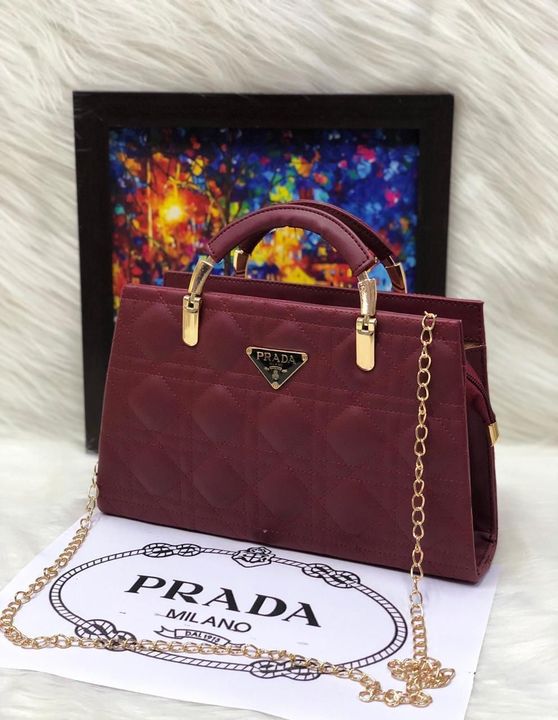 Post image Here is another surprise for you...
Make your life unique and Beautiful Like this clutch bag😉
*PRADA *
Official hand made product☺️
The most Iconic Clutch bag 😅First time Sleek leather material in clutch bag☺️
External one zip with inside two zipper🥴 so that you can put all your cosmetics Lipstick etc...
Front  *PRADA* Fitting🥴Easy to carry in your hands
Chain provided with this bag so you can use as per your convinience🥴
Bonus points for the chain  that lets you go hands-free.

So match your dress with this bag
Two padded handle so you can carry in your hands safely bag
So be the first to book this amazing product Give Your orderss Noww
*BEST PRICE*  Size 7/10 
₹360 +-/only