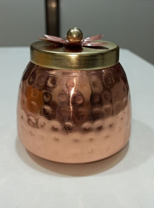 Copper plated metal dryfruit jar uploaded by business on 10/27/2021
