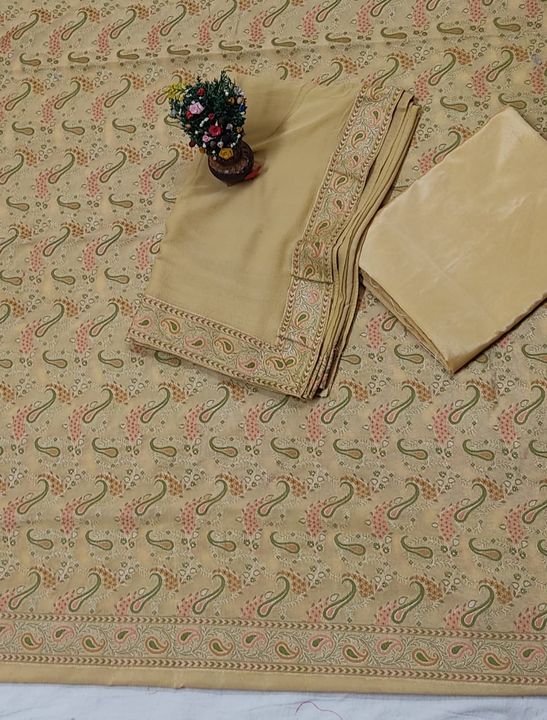 Banarasi silk suit uploaded by M.R.Textiles on 10/27/2021