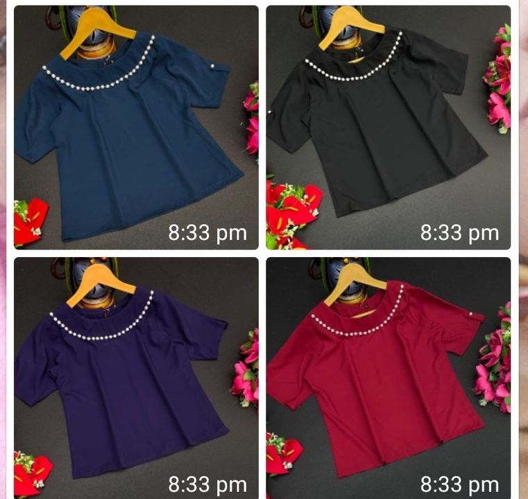 Post image Avanthika creation cloth
♥️ PRESENTING NEW DESIGNER HEAVY CREPE TSHIRT TOP WITH LACE♥️
♥️ GOOD QUALITY HEAVY CREPE OUTFIT
# FABRIC DETAILS:-
👗👉 TOP TUNIC:*TSHIRT TOP*(FULLY STITCHED) PLAIN
# SIZE DETAILS:
👉 Size :-Sizes:
 S (Bust Size:36 , Length Size:23)
M (Bust Size: 38 in,Length Size:23)
L (Bust Size: 40, Length Size: 24)
XL (Bust Size:42 in, Length Size:24)
👗👉🏻 FREE DELIVERY TILL DIWALI *Cod available*400