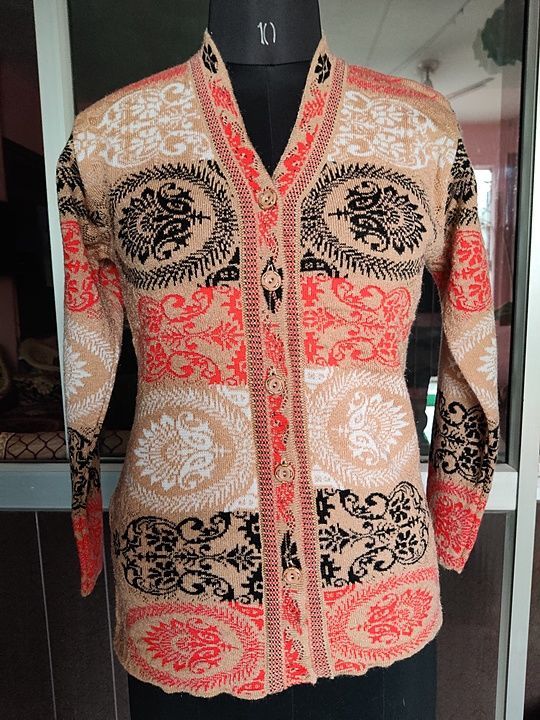 Full sleeves women cardigan rainbow uploaded by Ghumani knit fab on 6/4/2020