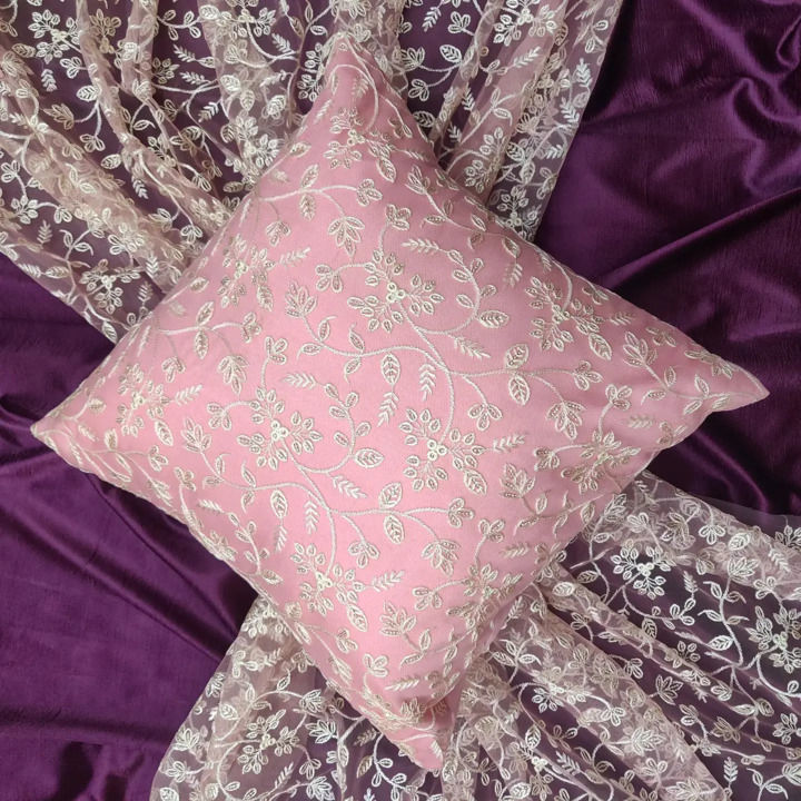 Pink Resham Kadhai cushion cover uploaded by business on 10/27/2021