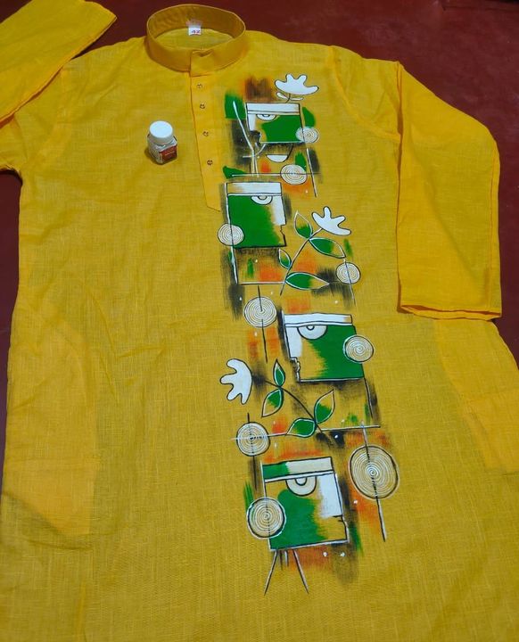 Hand painted cotton Punjabi  uploaded by business on 10/27/2021