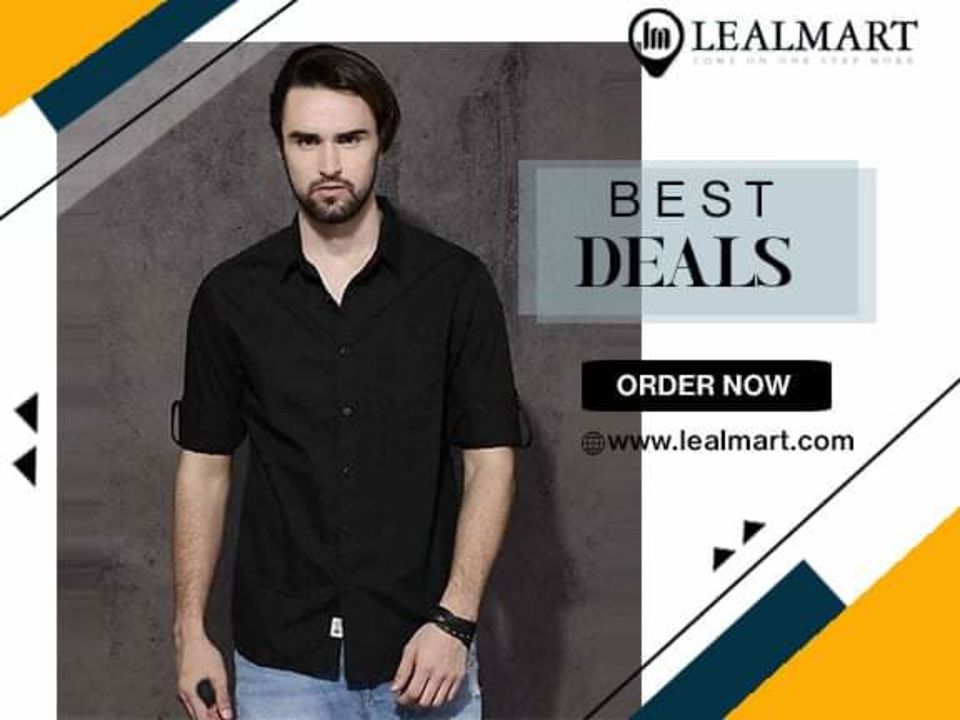 Post image It’s classic, bold, and neutral with an attitude – it’s the quintessential black shirt!Get your favourite styles at 50% off.Shop now : www.lealmart.com