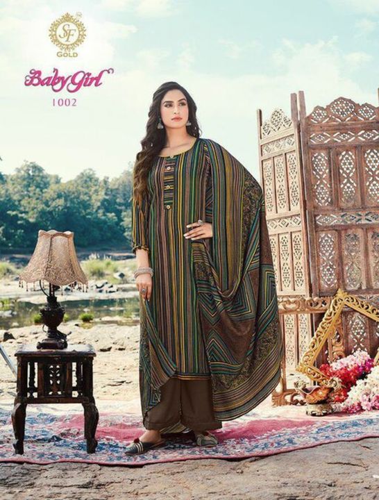 Pashmina Woolen Printed Suit with Shawl (Free Delivery) uploaded by business on 10/28/2021