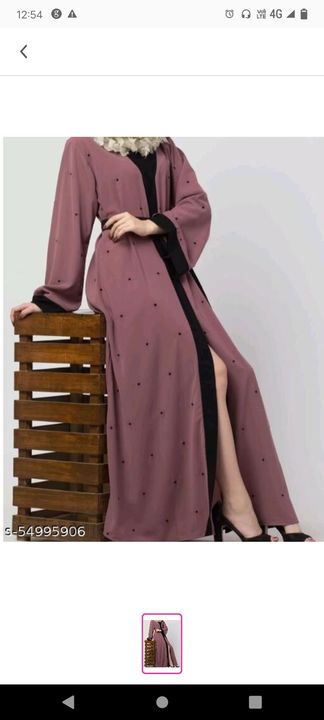 Post image I want 1 Pieces of I want this abaya same as shown .
Chat with me only if you offer COD.
Below is the sample image of what I want.