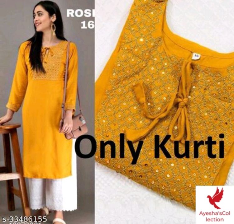 Fabric : Rayon kurti  uploaded by business on 10/28/2021