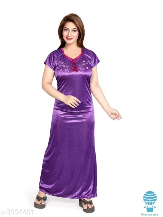 Comfy Satin Women's Nightdress 
Fabric: Satin uploaded by business on 10/29/2021