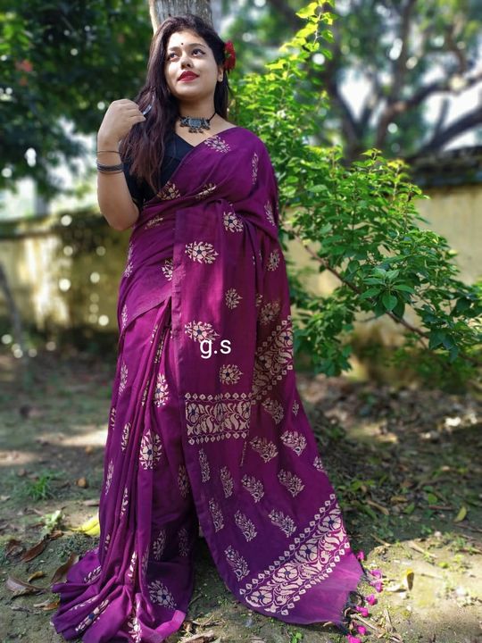 Cotton Khadi Printed Saree uploaded by business on 10/29/2021