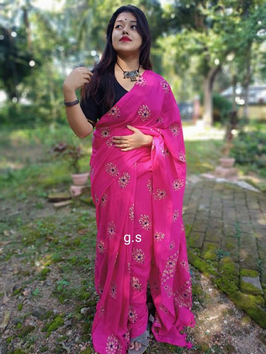 Cotton Khadi Printed Saree uploaded by business on 10/29/2021