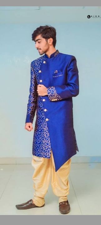 Post image I want 1 Pieces of Need this set of sherwani and pyjama below is producy which I need if any other nice ethnic wear dm .
Below is the sample image of what I want.
