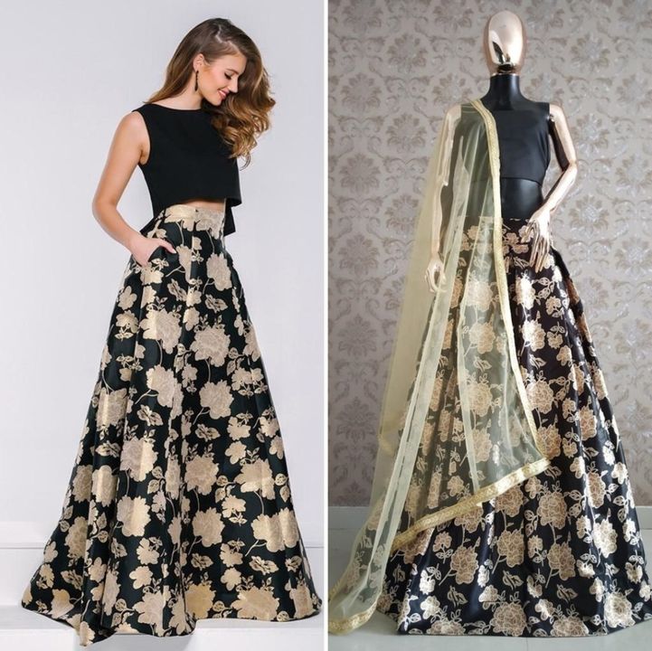 Lehnga Choli in Satin with Digital beautiful print uploaded by Heads Up Business Consulting on 10/29/2021