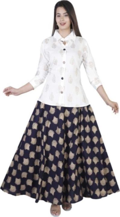 Top skirt set uploaded by Sai fashion on 10/29/2021