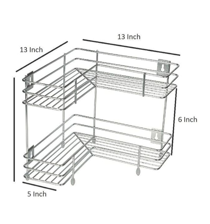 2 layer L corner kitchen storage stand uploaded by AAVAD Home&kitchenware product on 10/29/2021