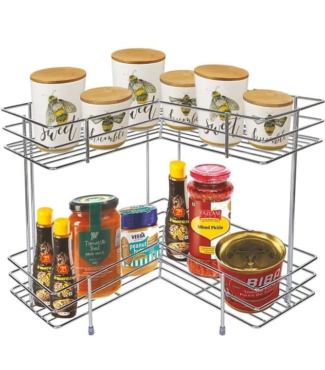 2 layer L corner stand uploaded by AAVAD Home&kitchenware product on 10/29/2021