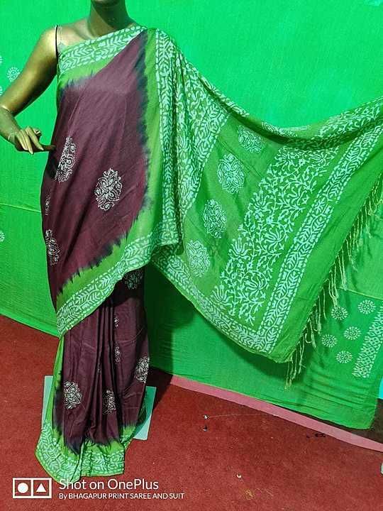 Cotton block print saree  uploaded by business on 9/18/2020