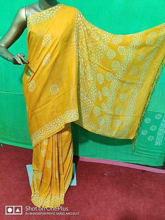 Cotton block print saree  uploaded by business on 9/18/2020