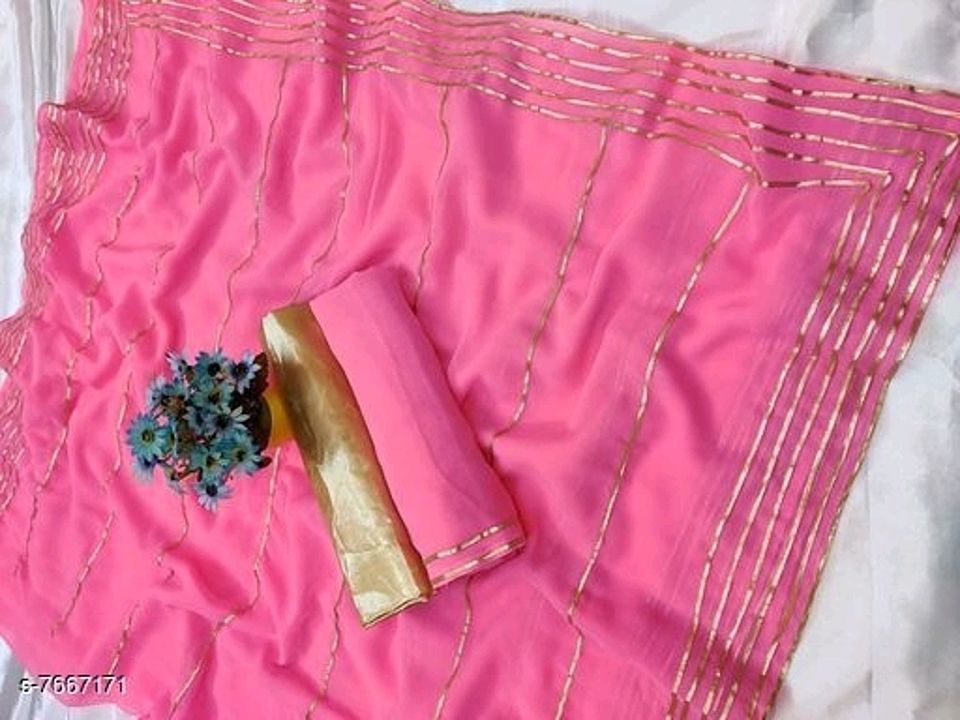 Georgette Saree uploaded by Chikki's collection on 9/18/2020