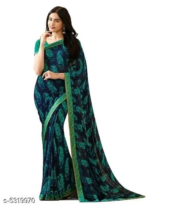 Georgette saree uploaded by Chikki's collection on 9/18/2020
