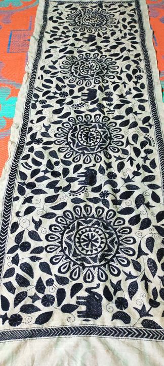 Pure Tussar Stole Hand Embroidered Kantha Stitch Work  uploaded by Exclusive Collection  on 10/30/2021
