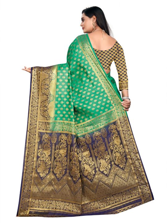 Heavy cotton silk jequard sari uploaded by Shree_creation on 10/31/2021