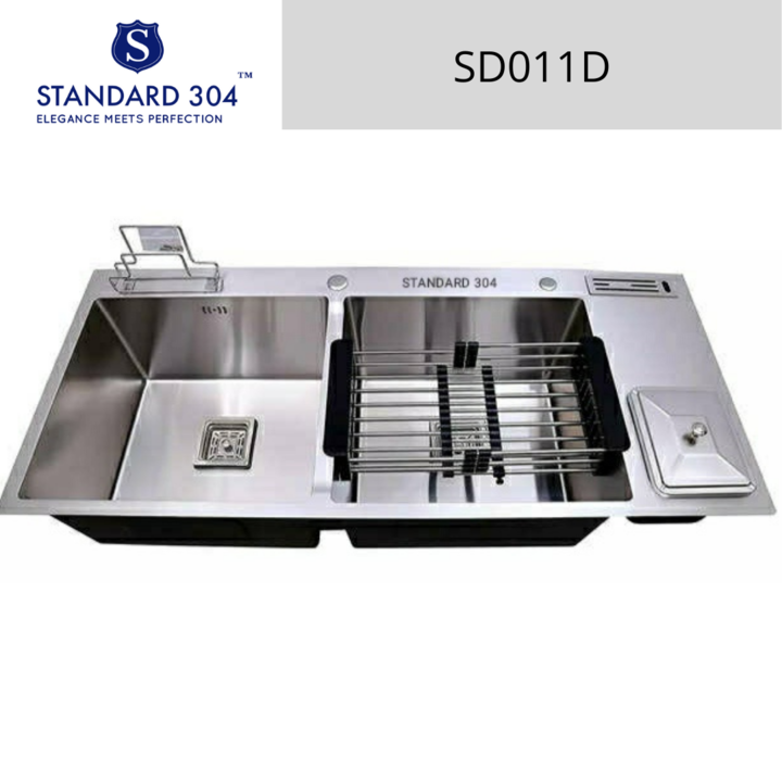 Standard 304 Double Bowl handmade kitchen sink with dustbin set uploaded by STANDARD 304 SINKS CO. on 10/31/2021