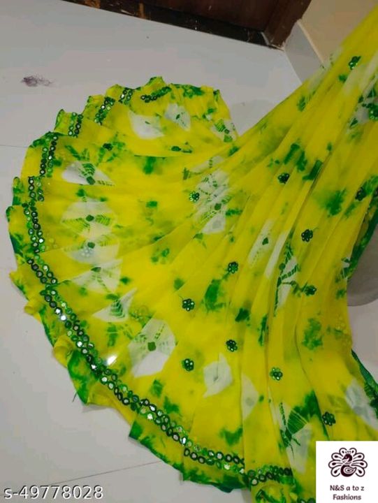 Holi print emboridered saree uploaded by N&S a to z Fashions on 10/31/2021