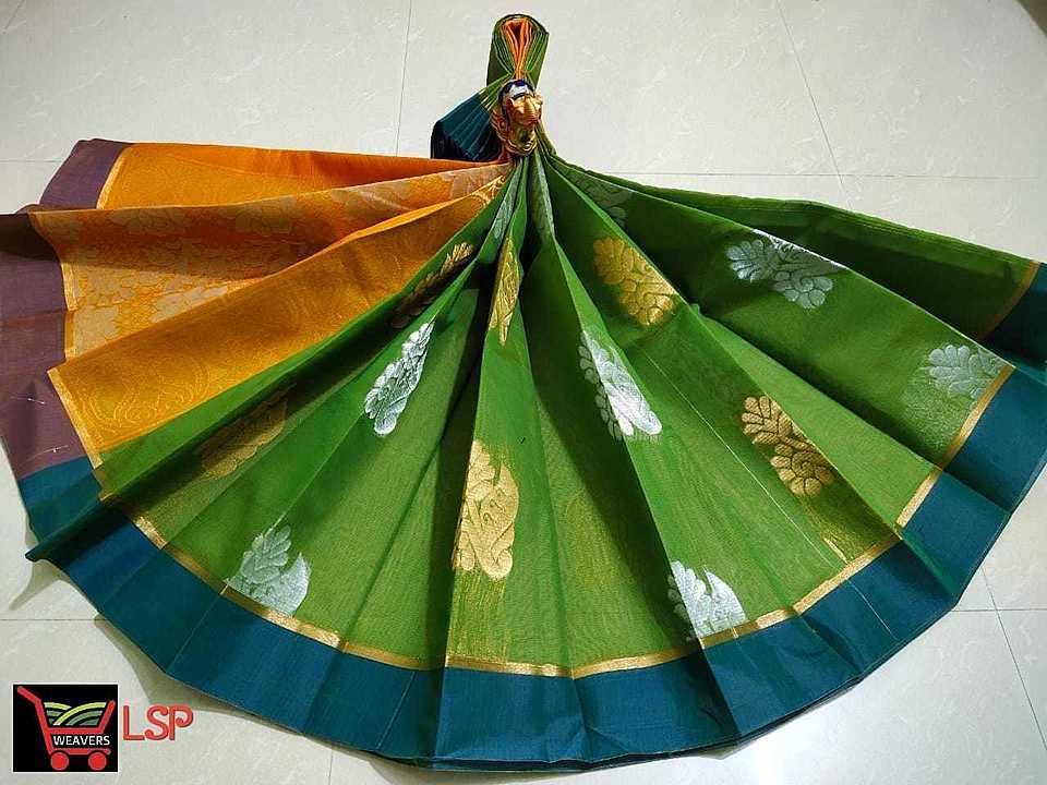 Post image 🌹🌹🌹🌹🌹🌹🌹🌹🌹🌹

🦚 Kota Cotton Sarees With Bhutta sares ~

🦚With Good color combination ~

🦚Weight 0.520grms ~
🦚Rich Pallu ~
= contrast blouse
🦚 silver and coppar jari butta