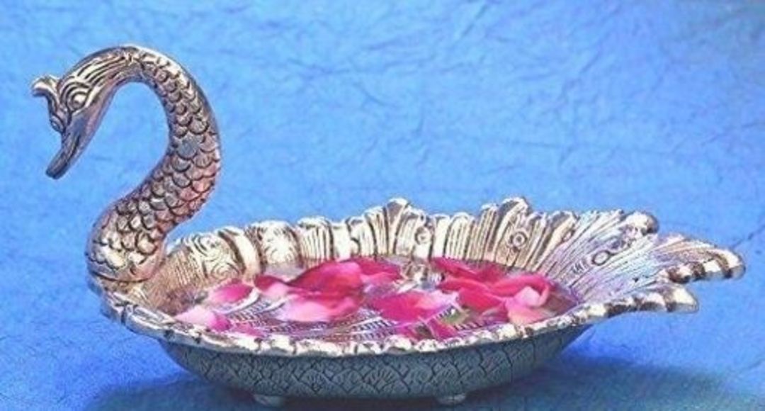 NRSON | Oxidize Metal Decorative Swan Shape Bowl/Tray (10x9x10cm) (Silver) uploaded by Madhu on 11/1/2021