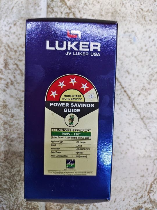 Luker 9W LED Bulb uploaded by SriHanumanElectrical&GeneralStores on 11/1/2021