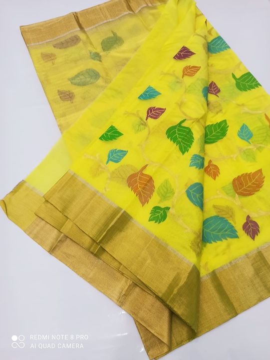 Chanderi handloom saree pure silk uploaded by Chanderi handloom saree pure silk on 11/1/2021