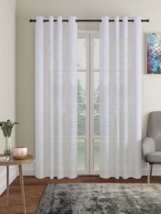 *INDIA 213 cm (7 ft) Net Door Curtain (Pack Of 2)/

Color: Blue, Off White, White

Designed For: Doo uploaded by SN creations on 11/1/2021