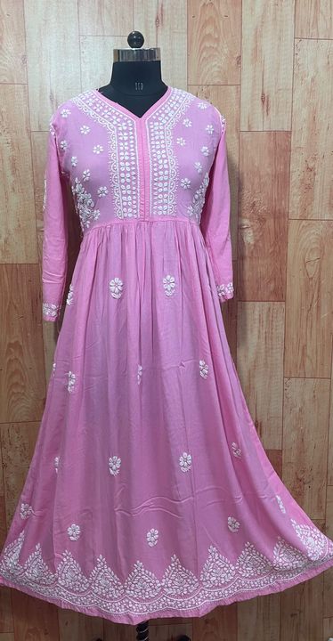 Bollywood Filhaal Song Model Gown uploaded by AK Chikankari Center on 11/2/2021