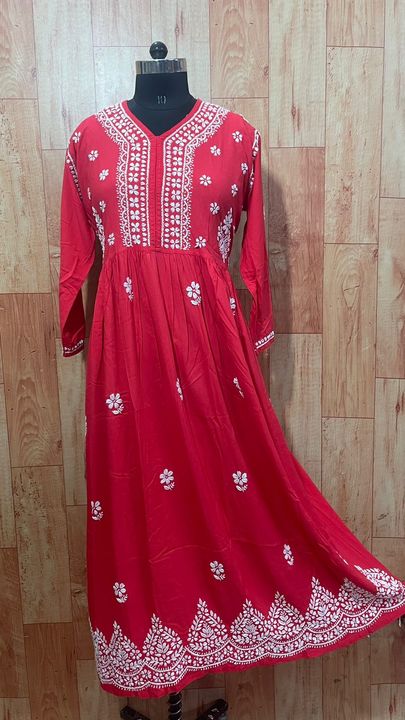 Bollywood Filhaal Song Model Gown uploaded by AK Chikankari Center on 11/2/2021