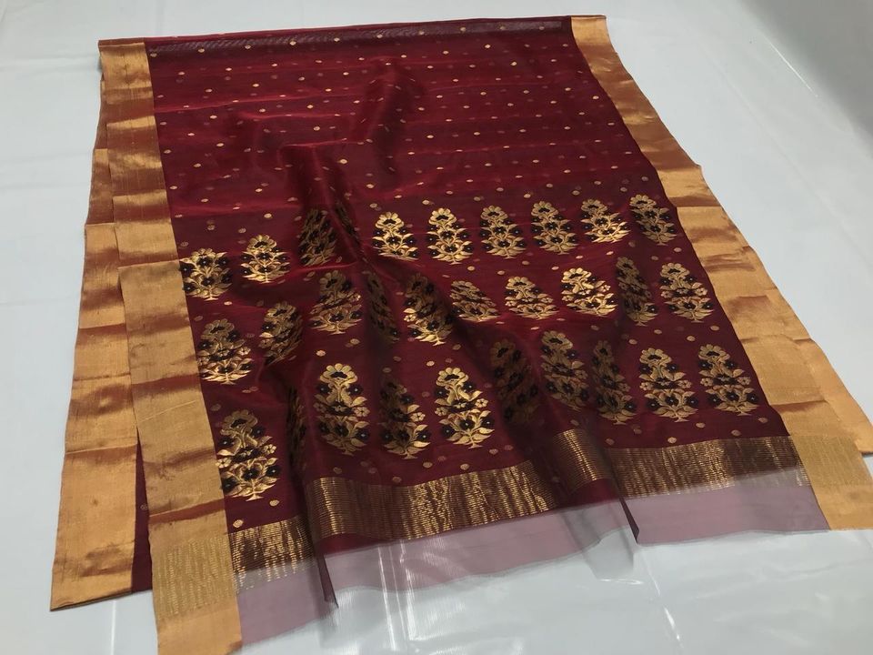 Chanderi handloom saree kataan silk  uploaded by Chanderi handloom saree pure silk on 11/2/2021