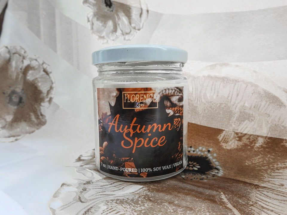 Autumn Spice Scented Soy Wax Candle uploaded by Florence & Co. on 11/3/2021