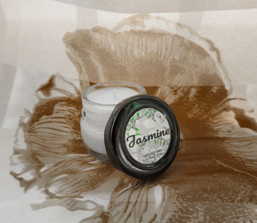 Jasmine Scented Soy Wax Candle uploaded by Florence & Co. on 11/3/2021