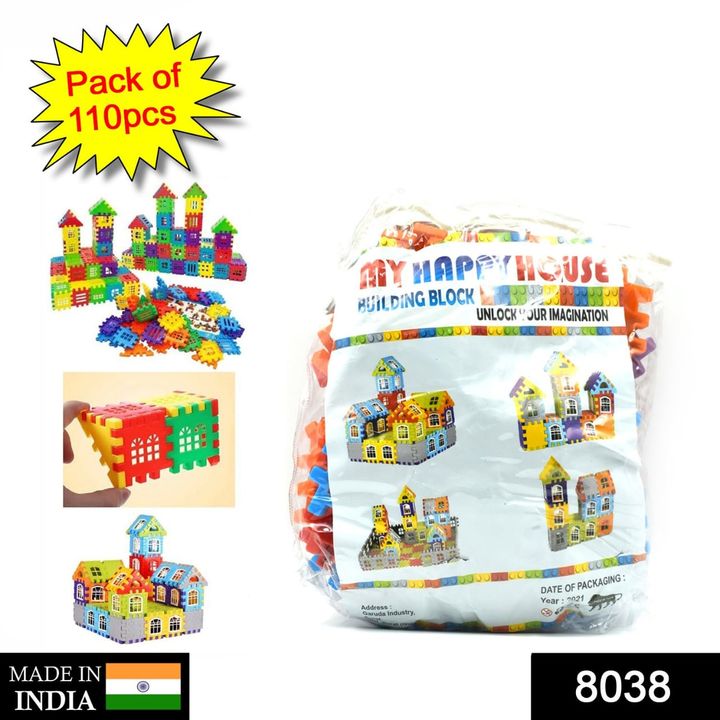 110 pcs Blocks House Multi Color Building Blocks With Smooth Rounded Edges (110pc Set)Q uploaded by ZR53 on 11/3/2021