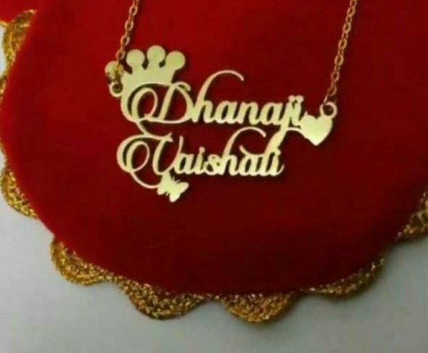 Customised Couple Name Pendant Gold Plated uploaded by S A creations on 11/3/2021