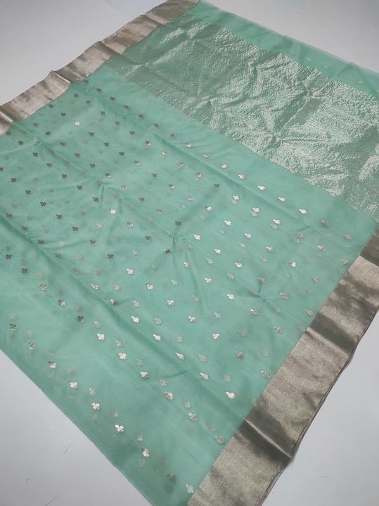 New kataan silk ghani buti chanderi handloom saree uploaded by business on 11/3/2021