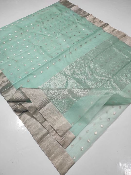 New kataan silk ghani buti chanderi handloom saree uploaded by Chanderi handloom fabric on 11/3/2021