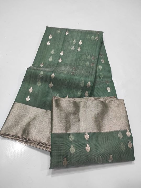 New kataan silk ghani buti chanderi handloom saree uploaded by Chanderi handloom fabric on 11/3/2021