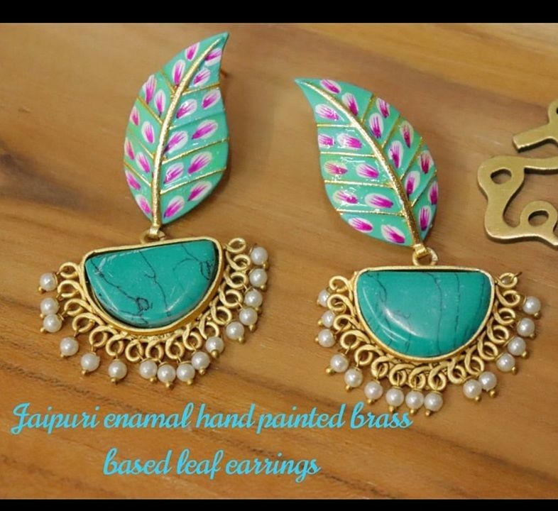 Jaipuri enamal hand painted brass based leaf earrings
Only @ 199₹
Book 12 pc combo only @1900 uploaded by business on 9/19/2020