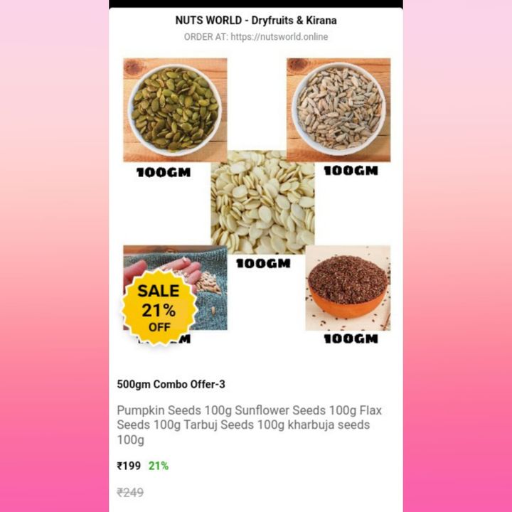 Combo offer (500gm) uploaded by Nuts World on 11/4/2021