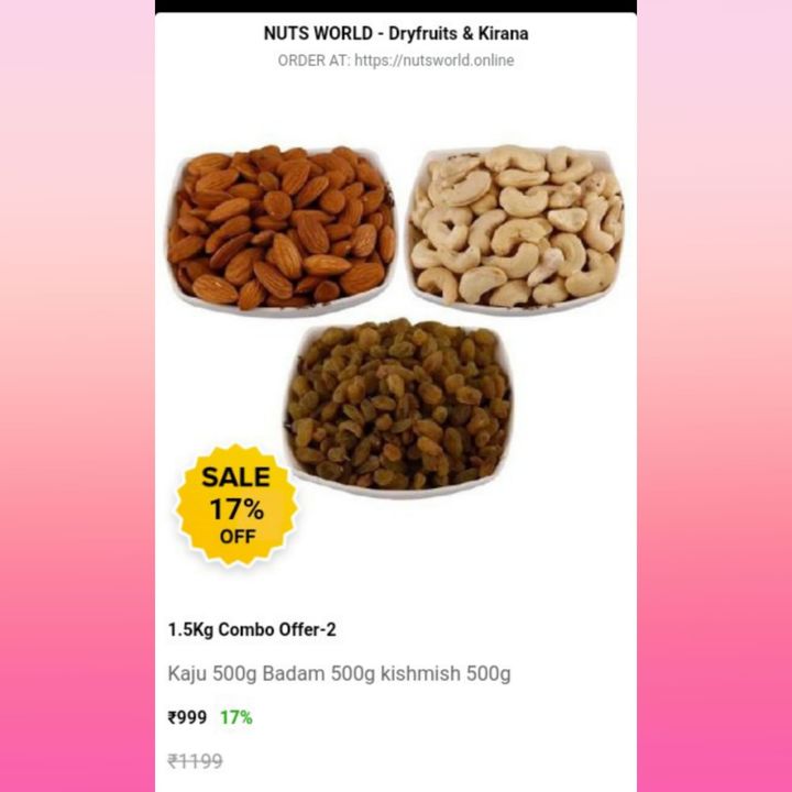 Combo Offer (1.5kg) uploaded by Nuts World on 11/4/2021