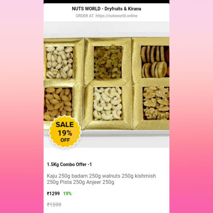 Combo offer-3(1.5kg) uploaded by Nuts World on 11/4/2021